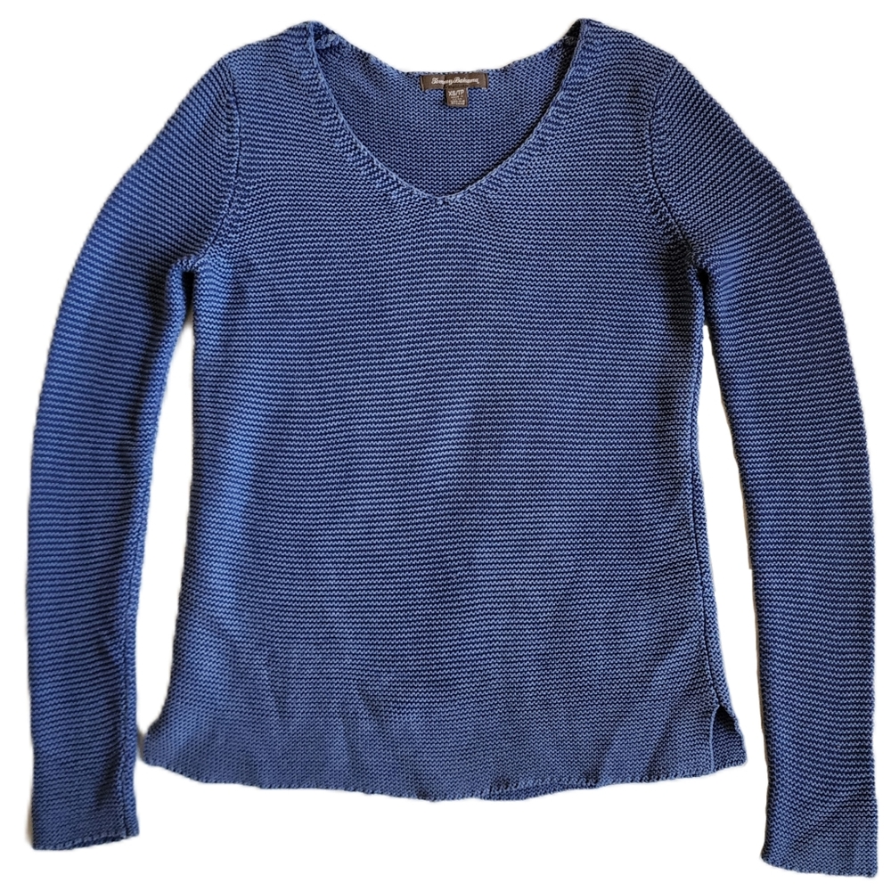 Tommy Bahama Size XS Dark Blue Cotton Sweater